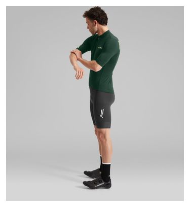 Herren-Kurzarmtrikot „Le Col ARC“ aus Merinowolle, grün