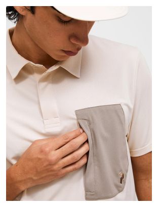 Peak Performance Pocket Short Sleeve Polo Beige
