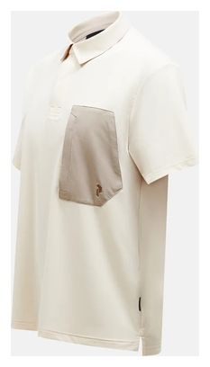 Peak Performance Pocket Short Sleeve Polo Beige