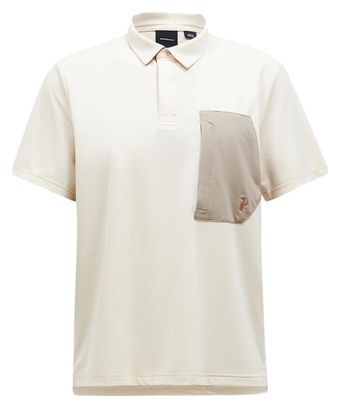 Peak Performance Pocket Short Sleeve Polo Beige