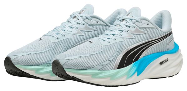 Chaussures Running Puma Velocity Nitro 4 Bleu/Vert Homme