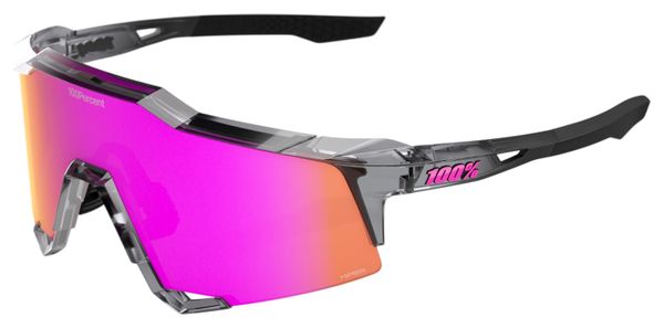 100% Speedcraft MLB Authentic Polished Translucent Gray Vital Pink Mirrored Sunglasses