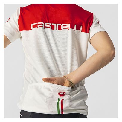 Castelli Neo Prologo Kindertrikot Weiß / Rot