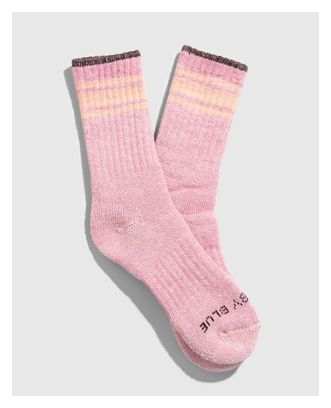 Socken United by Blue Gestreift SoftHemp Trail Foxglove Pink