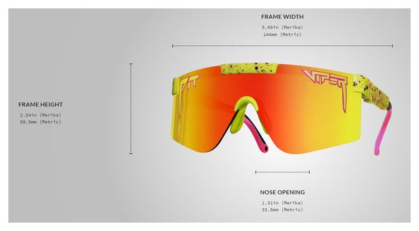 Pit Viper The 1993 Polarized 2000s Sunglasses Yellow/Orange Polarized