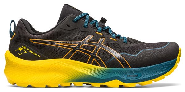 Asics Gel Trabuco 11 Black Blue Yellow Trail Running Shoes