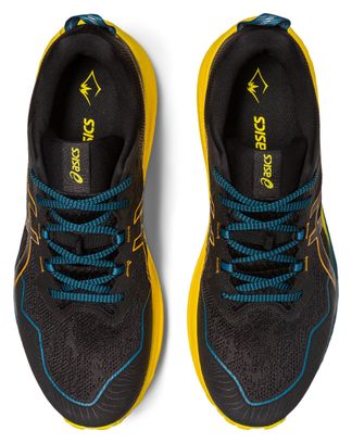 Asics Gel Trabuco 11 Black Blue Yellow Trail Running Shoes