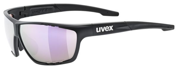 Lunettes Uvex Sportstyle 706 CV Noir/Verres Miroir Violet