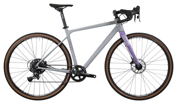 Fluide Race Gravel Bike Sram Apex 11S 700 mm Grau Violett 2023