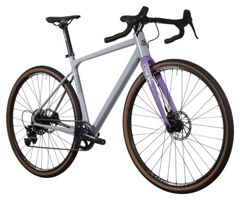 Fluide Race Bicicleta de gravilla Sram Apex 11S 700 mm Gris Morado 2023