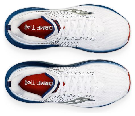 Chaussures de Running Saucony Guide 17 Blanc Bleu