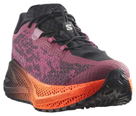 Chaussures Running Salomon Aero Glide 4 GRVL Rose/Noir/Orange Femme