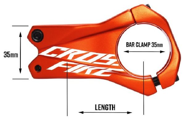 Funn Crossfire 35mm stem Orange