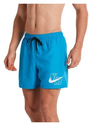 Nike Zwem Logo Ronde 5' Shorts Blauw