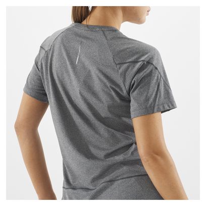 Women's short-sleeved shirt Salomon Cross Run Grey
