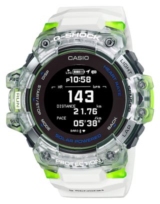 Casio G-SHOCK G-Squad HR GBD H1000 Transparente weiße Uhr