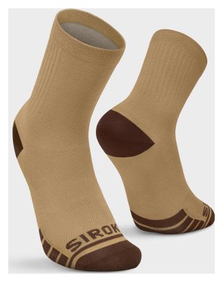Chaussettes gravel Cyclisme Homme et Femme GS1 Mustard Marron