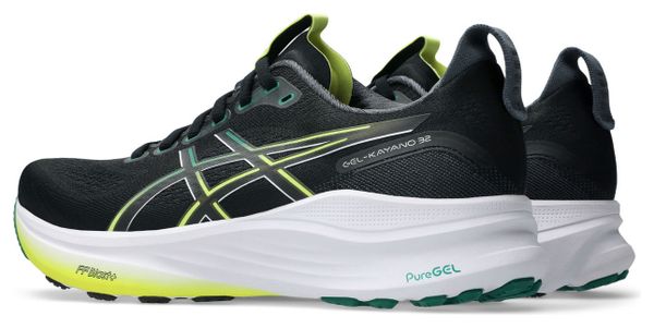 Chaussures Running Asics Gel-Kayano 32 Noir/Vert Homme