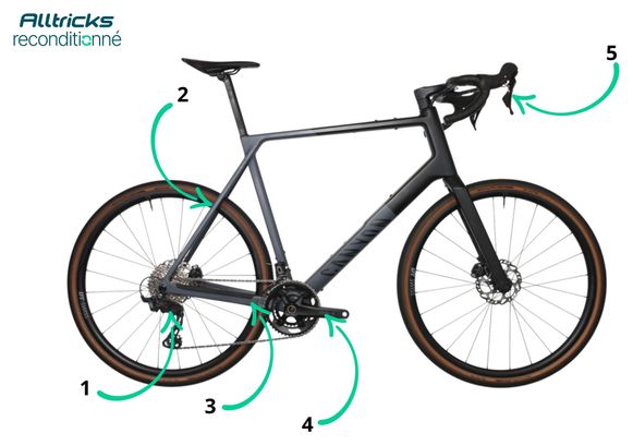 Fahrrad Bravel Canyon Grail CF SL7 Shimano GRX 12V 2024 T.XXL 194/204 cm   generalberholtes Produkt | Alltricks.de