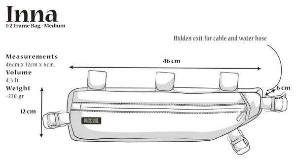 Pack2Ride Inna Medium 4.5L Frame Bag Coyote Beige