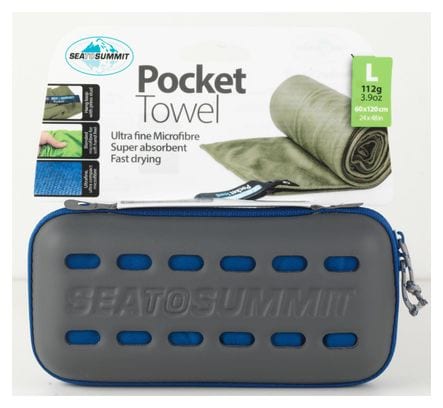 Serviette Microfibre Sea to Summit Pocket Towel Large Bleu