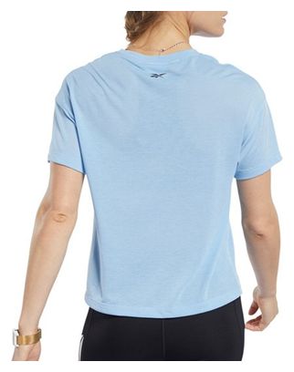 T-shirt Bleu Femme Reebok Workout Reday Supremium Logo