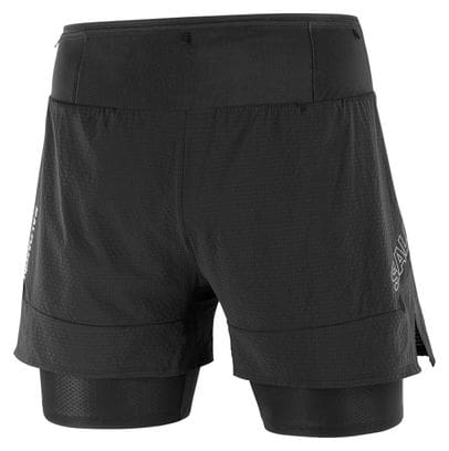 Salomon Sense Aero 2-in-1 Short Zwart Heren