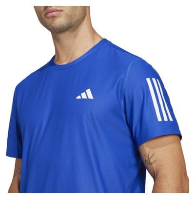 adidas Own The Run Kurzarm Trikot Blau Herren