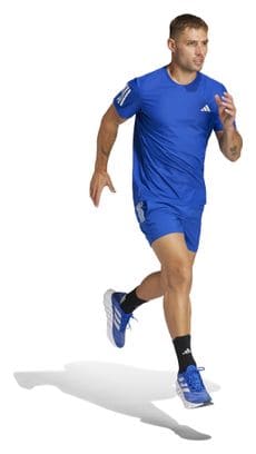 adidas Own The Run Kurzarm Trikot Blau Herren