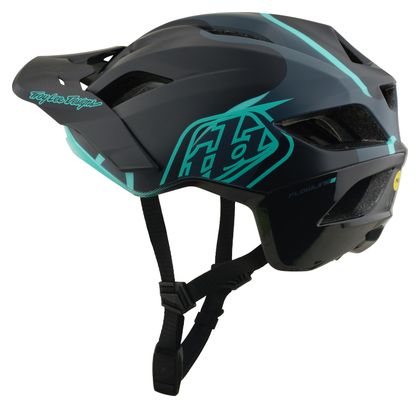 Casco da MTB Troy Lee Designs Flowline SE Mips Badge Carbon Real Teal