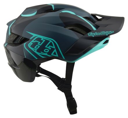 Casco da MTB Troy Lee Designs Flowline SE Mips Badge Carbon Real Teal