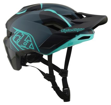 Casco da MTB Troy Lee Designs Flowline SE Mips Badge Carbon Real Teal