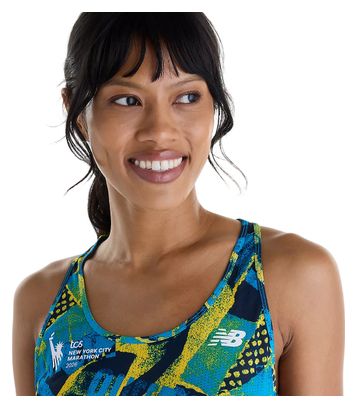 New Balance NYC Marathon RC Essential Blue/Yellow Women's Tank Top