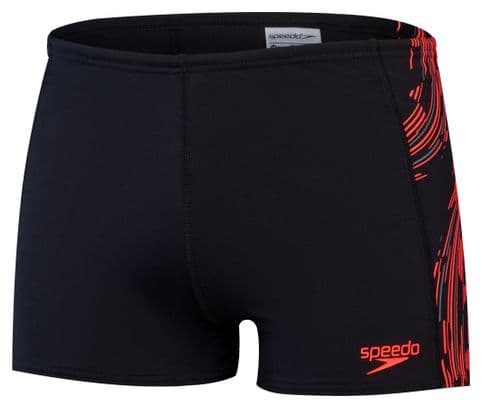 Speedo Tech Panel Swimsuit Black / Red