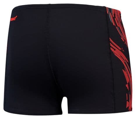 Speedo Tech Panel Swimsuit Black / Red