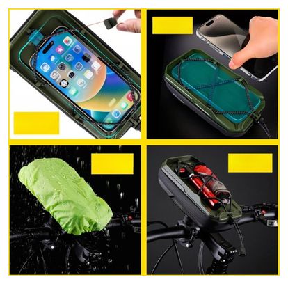 Bike handlebar bag with waterproof phone case 0.6L WILD MAN
