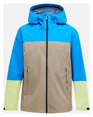 Peak Performance Trail 2.5L Hipe Waterproof Jacket Blue/Beige