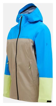 Peak Performance Trail 2.5L Hipe Waterproof Jacket Blue/Beige