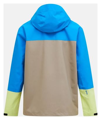 Peak Performance Trail 2.5L Hipe Waterproof Jacket Blue/Beige