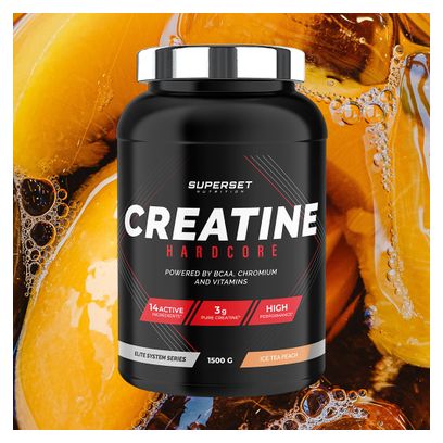 Creatine Hardcore (1 5kg) - Superset Nutrition - Ice Tea Pêche -  Créatines
