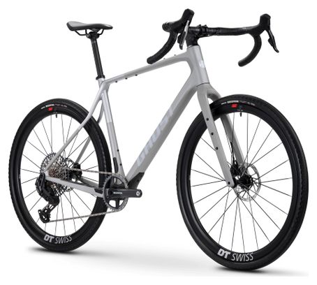 Ghost Asket CF LTD Gravel Bike Sram X0 Eagle AXS 12S 700 mm Grigio Misterioso Argento 2025