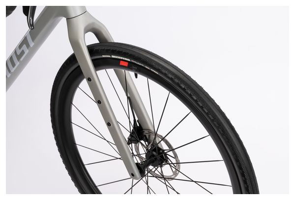Ghost Asket CF LTD Gravel Bike Sram X0 Eagle AXS 12S 700 mm Grigio Misterioso Argento 2025
