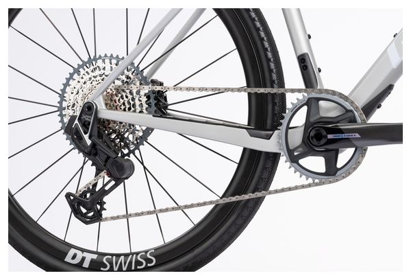 Ghost Asket CF LTD Gravel Bike Sram X0 Eagle AXS 12S 700 mm Grigio Misterioso Argento 2025