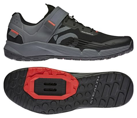 Chaussures Five Ten TRAILCROSS CLIP-IN BLACK/GRETHR/RED 40 2/3