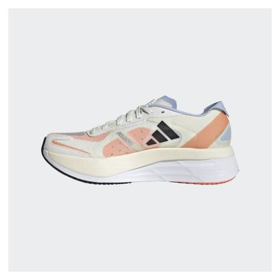 Chaussures de Running adidas Adizero Boston 11 Blanc Corail Vert Femme