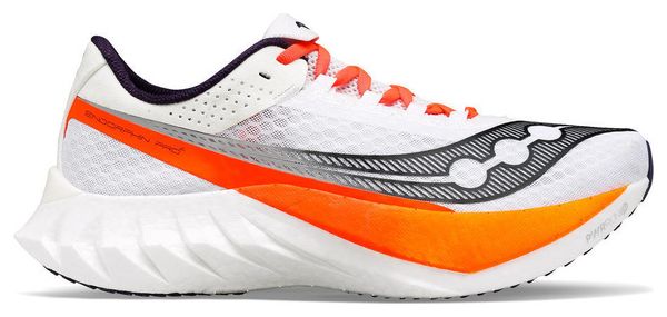 Chaussures Running Saucony Endorphin Pro 4 Blanc/Orange Homme