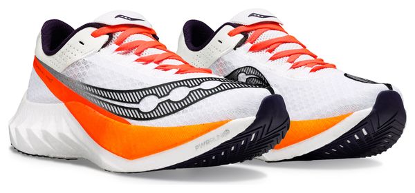 Chaussures Running Saucony Endorphin Pro 4 Blanc/Orange Homme