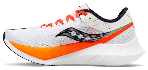 Chaussures Running Saucony Endorphin Pro 4 Blanc/Orange Homme