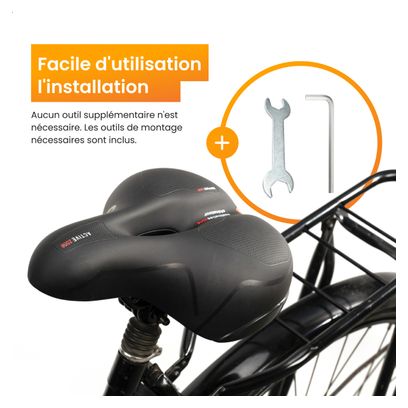 Selle vélo unisexe R2B Noir imperméable