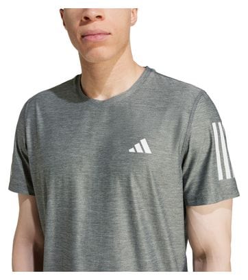 adidas Own The Run Kurzarm Trikot Grau Herren